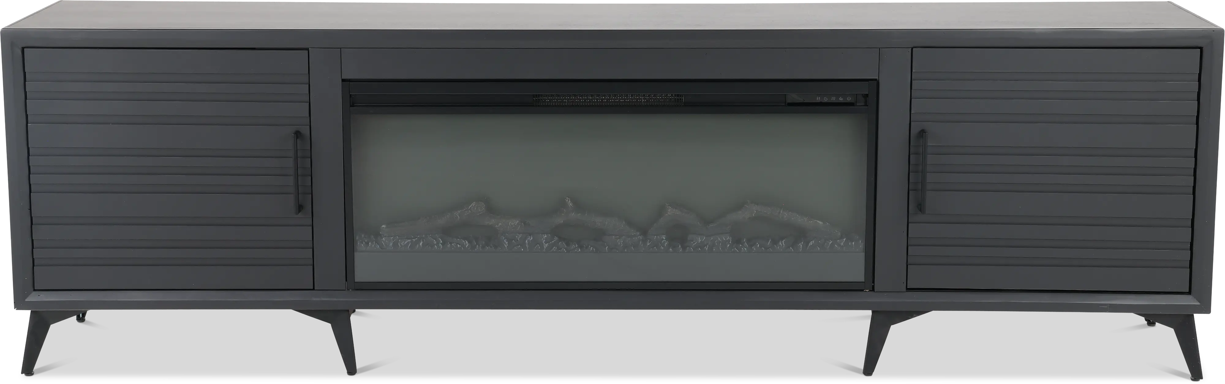Malibu Black 95 Fireplace TV Stand-1