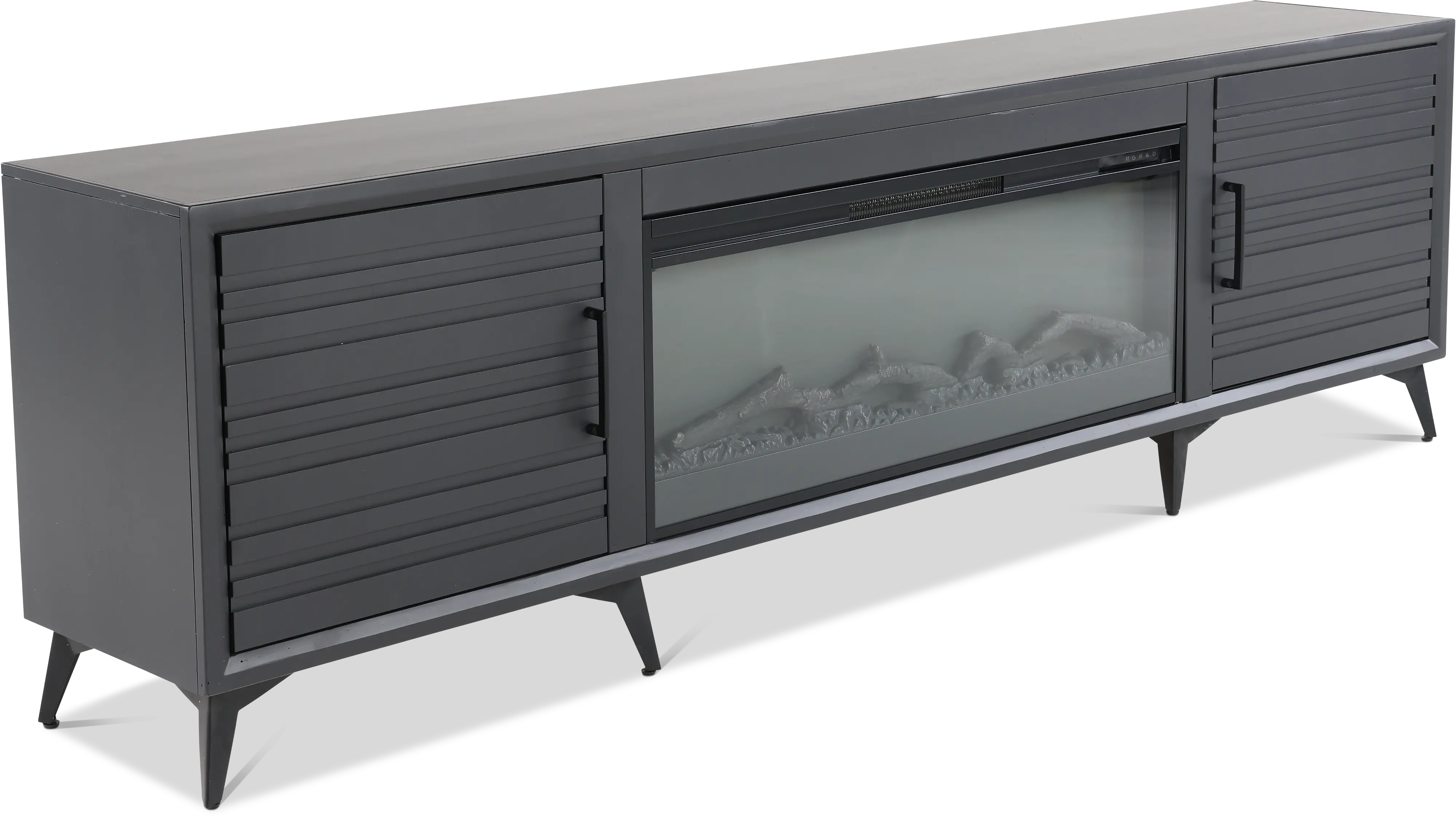 Malibu Black 95 Fireplace TV Stand-2