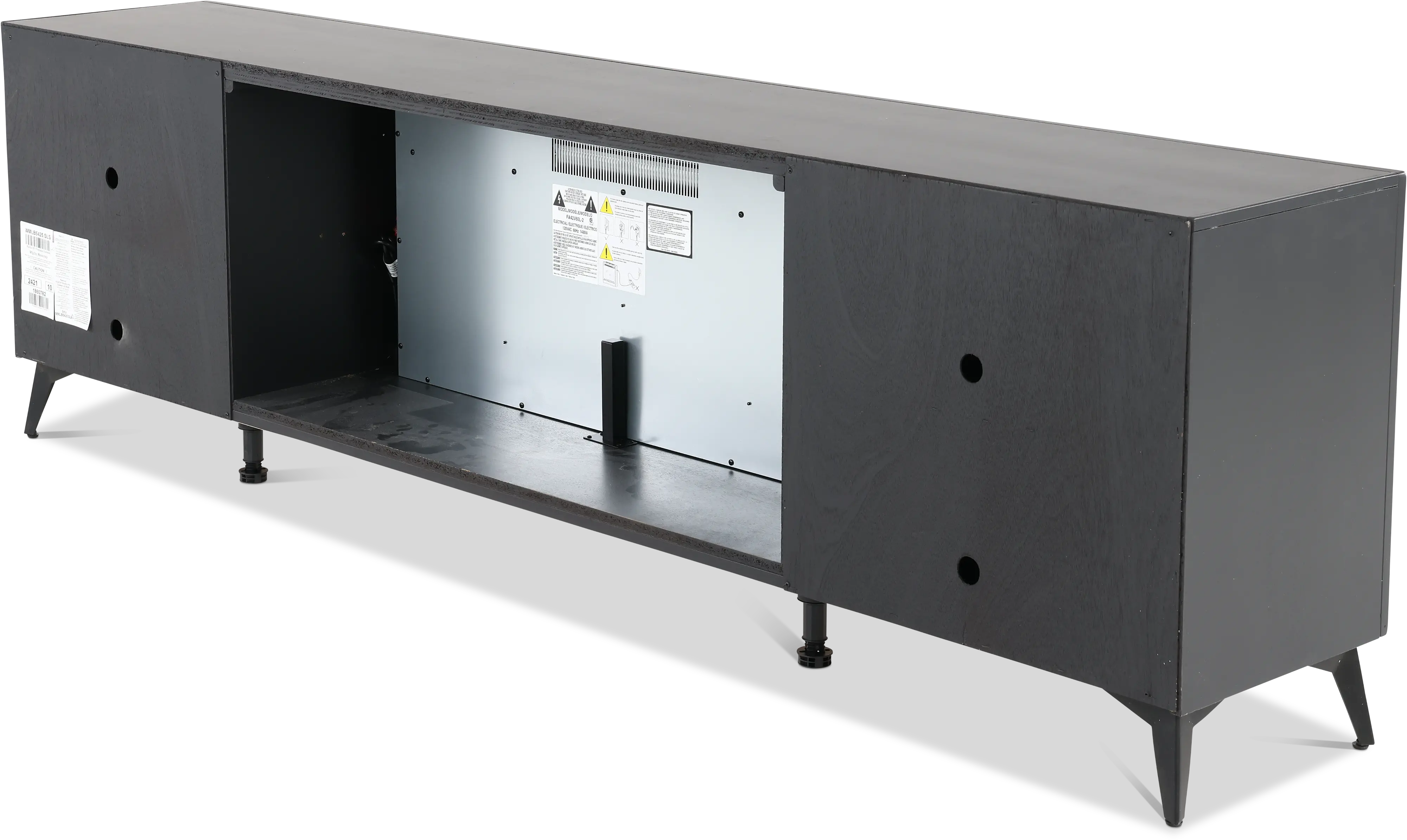 Malibu Black 95 Fireplace TV Stand-4