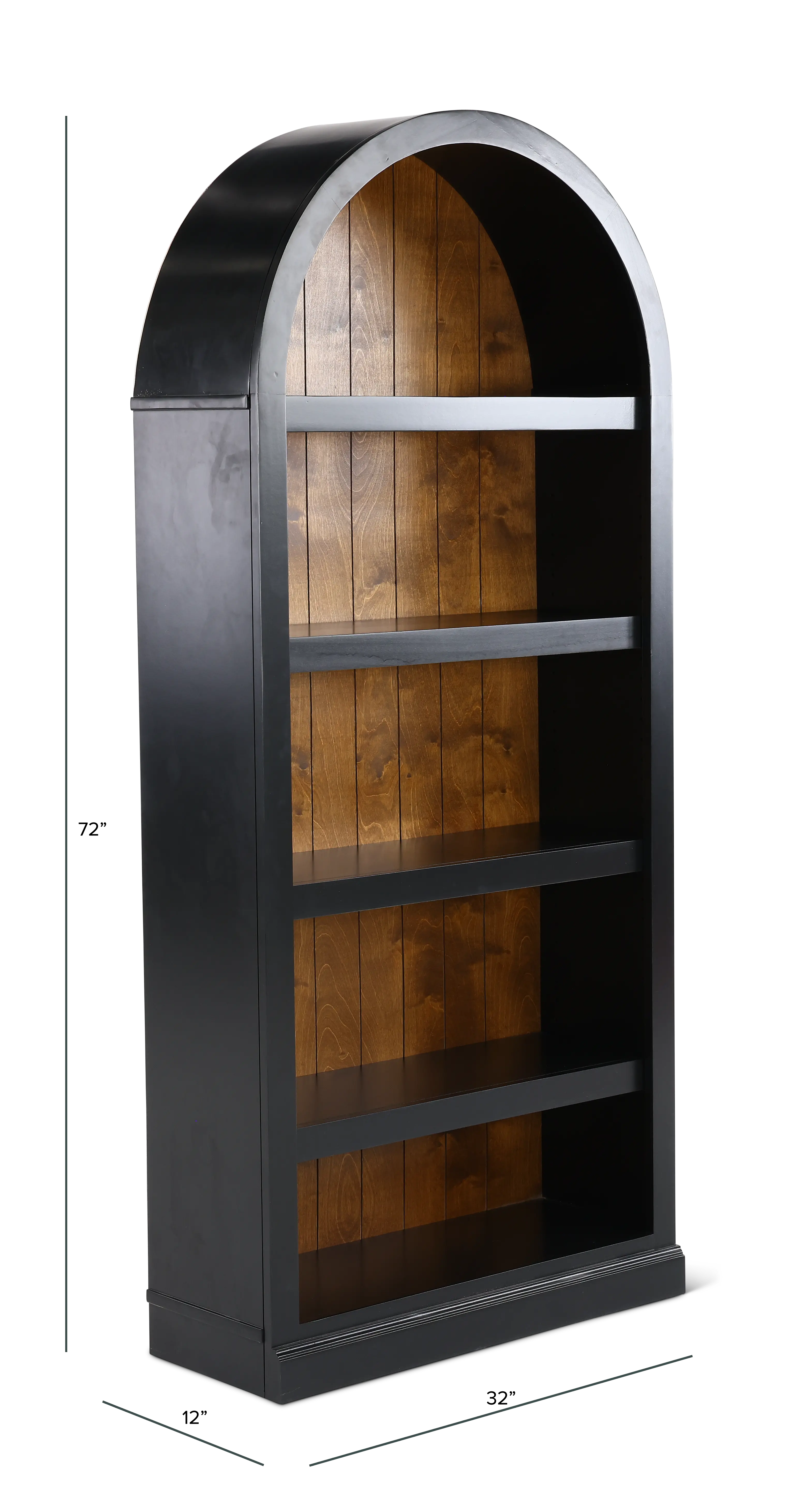 Artiste Black 72 Arch Bookcase-3