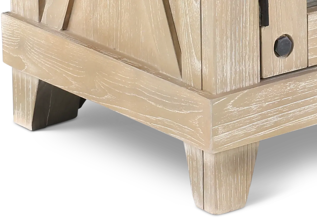 Rivan 64 Natural Fireplace TV Stand-8