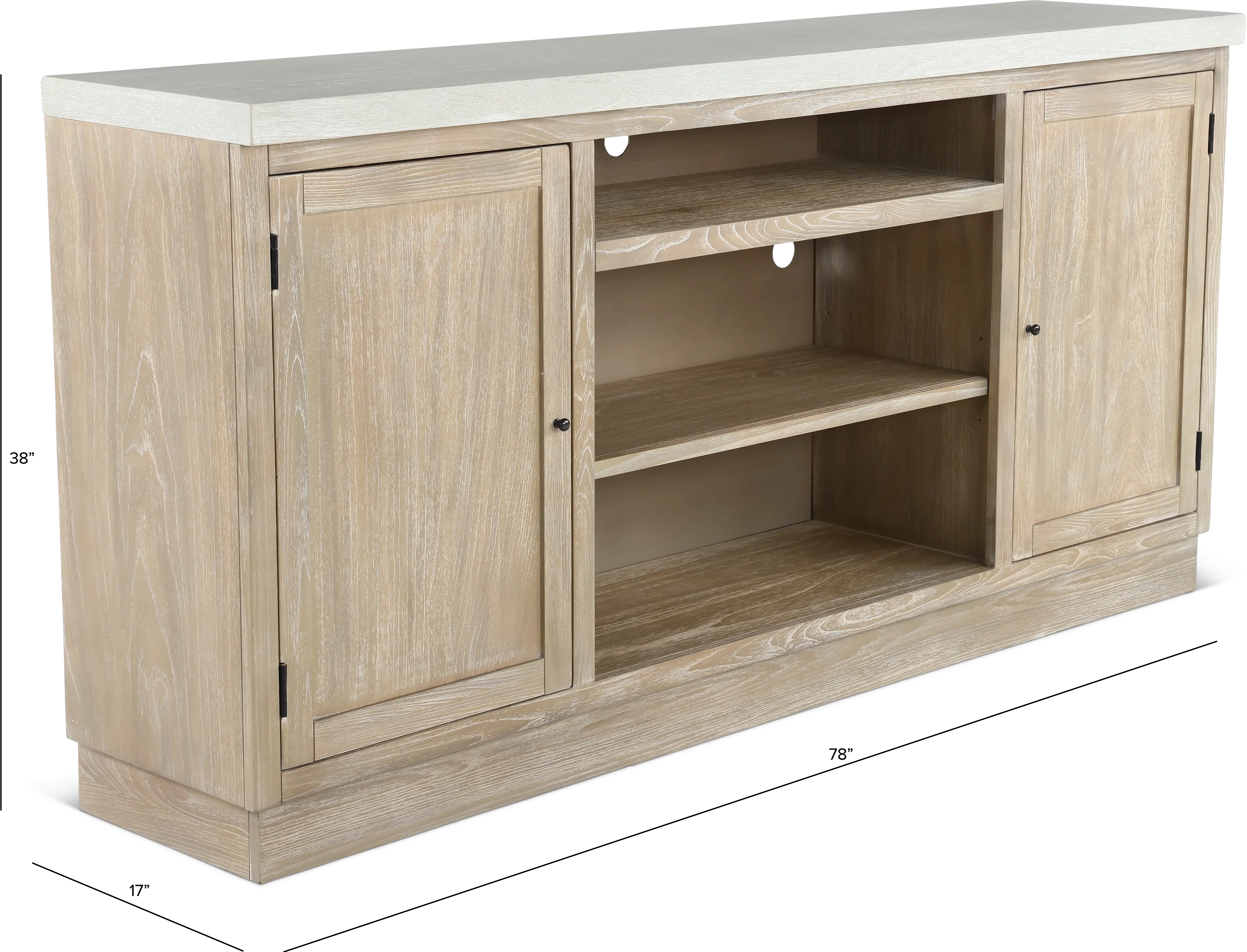 Rowan Brown 78 TV Stand-3