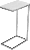 Bianco White Marble C-Shaped Side Table