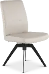 Hygge White Leather Swivel Dining Chair
