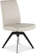 Hygge White Leather Swivel Dining Chair