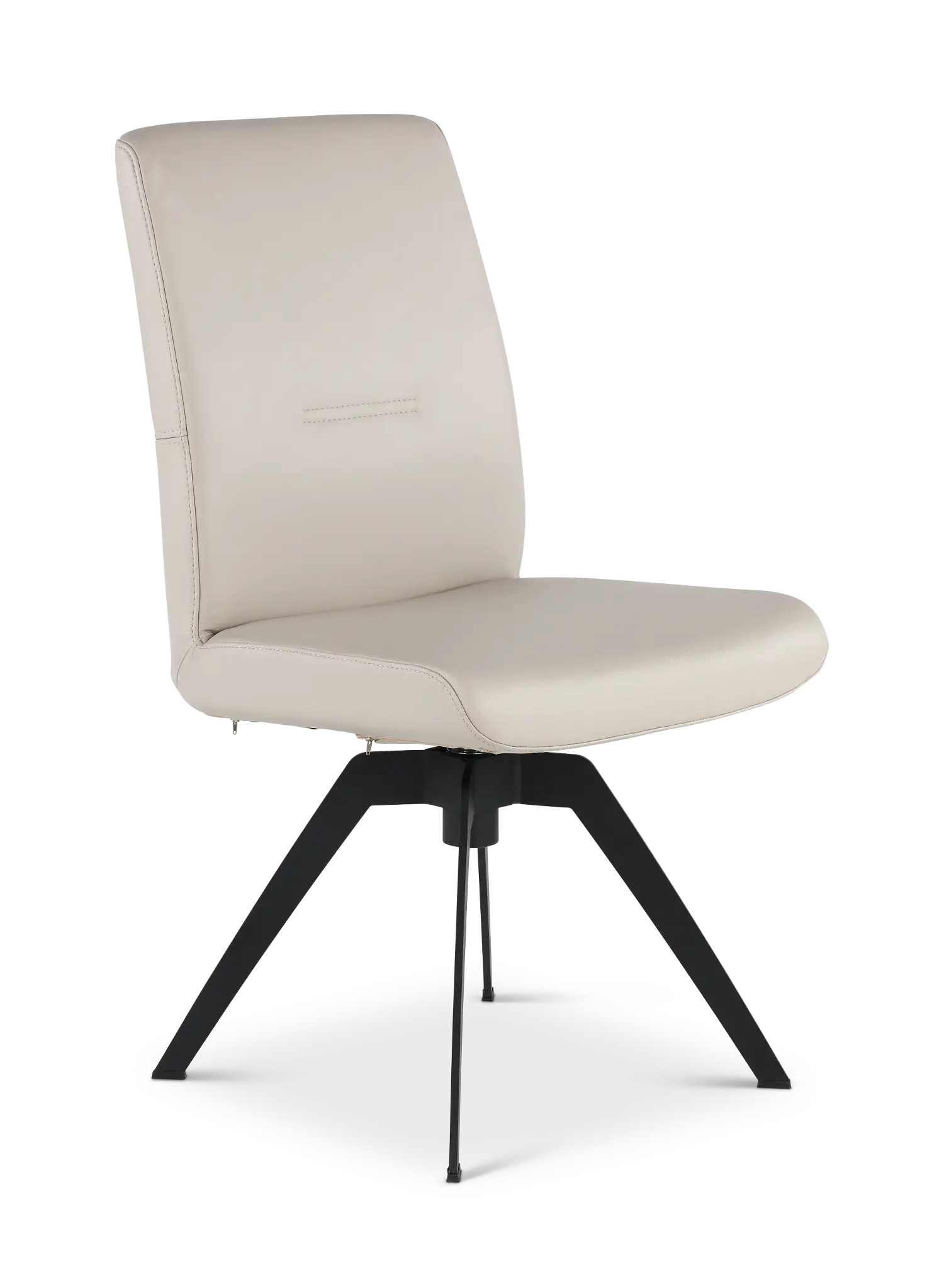 Hygge White Leather Swivel Dining Chair-1