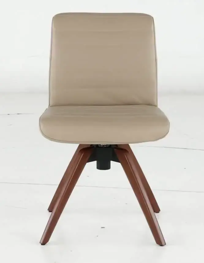Hygge Sandstone Leather Swivel Dining Chair-5