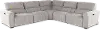 Uptown Light Gray 5 Piece Power Reclining Sectional