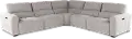 Uptown Light Gray 5 Piece Power Reclining Sectional