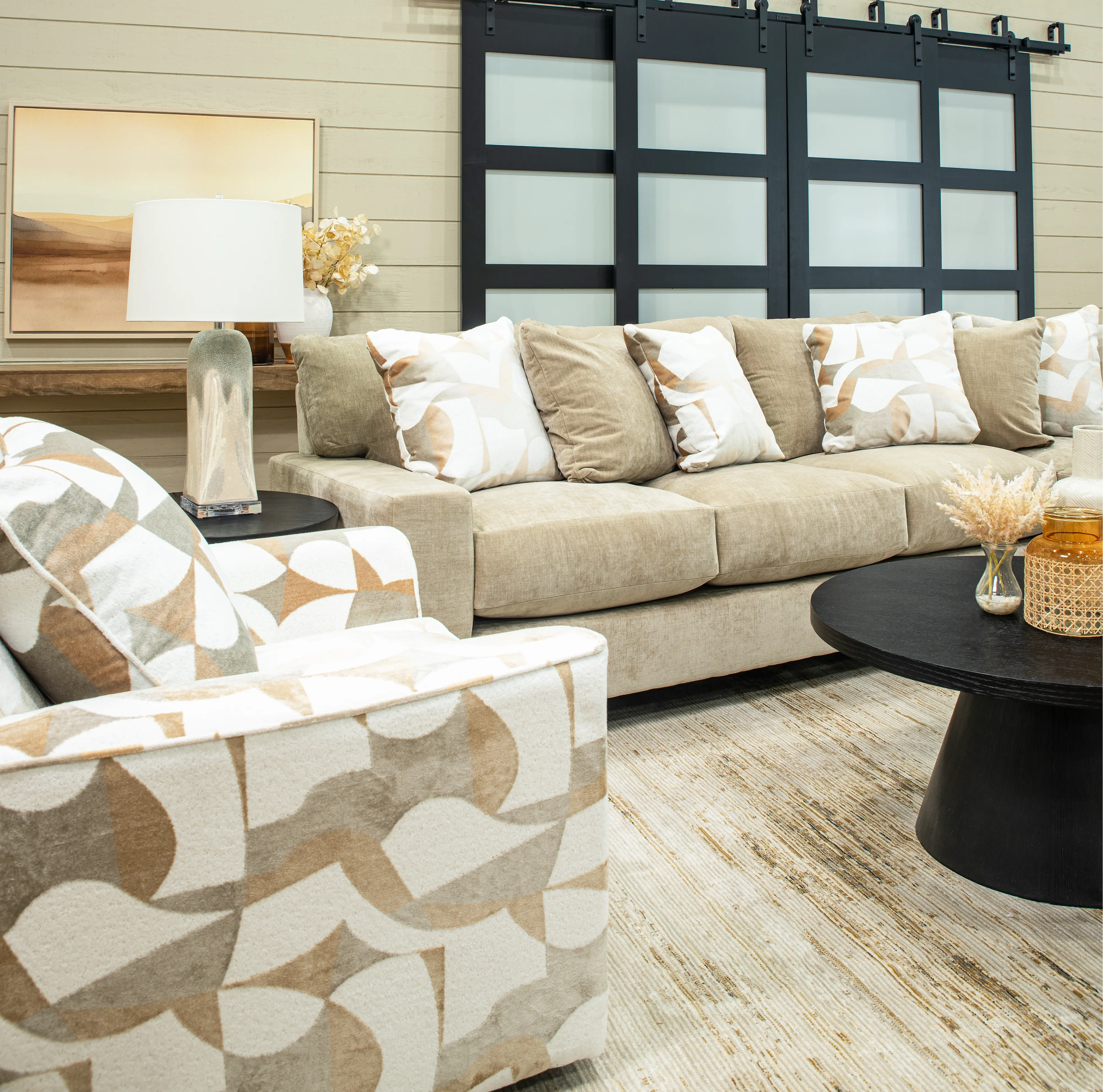 PLLCHA Valderrama White and Brown Accent Chair-11