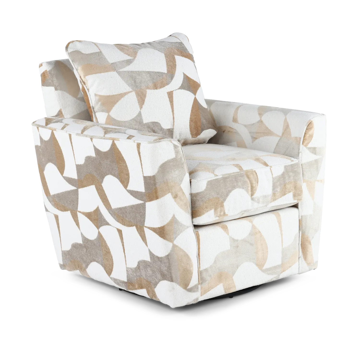 PLLCHA Valderrama White and Brown Accent Chair-1