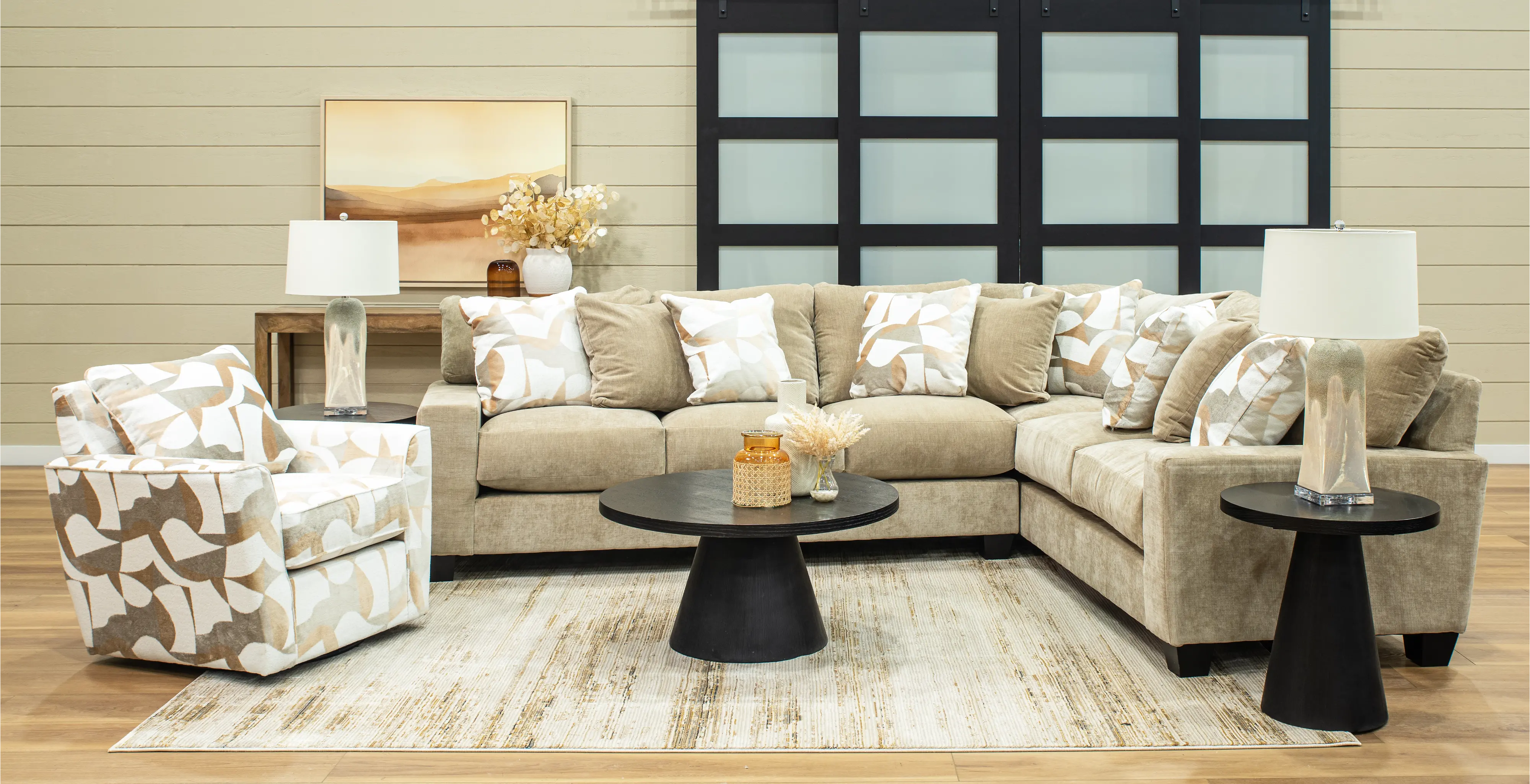 PLLCHA Valderrama White and Brown Accent Chair-2