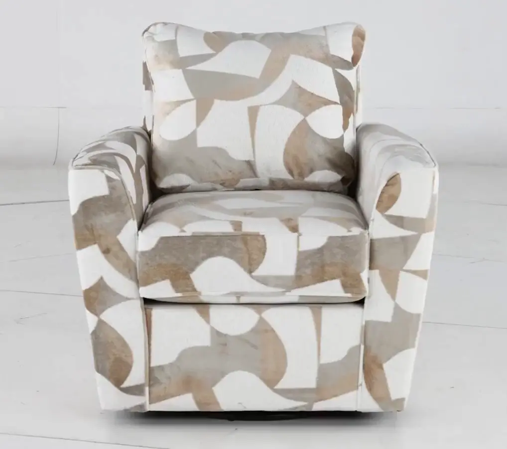 PLLCHA Valderrama White and Brown Accent Chair-5