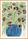 Tulips II Framed Glass Wood Art