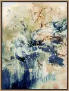 Blue Fusion Framed Canvas