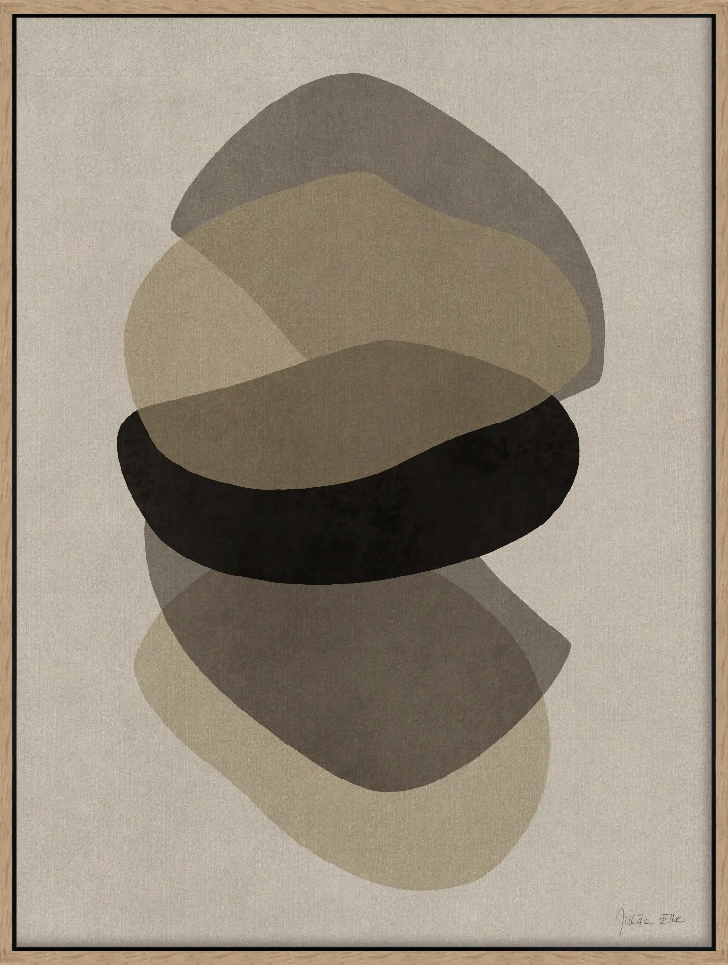 Unfolded Number 1 Framed Canvas Art-1