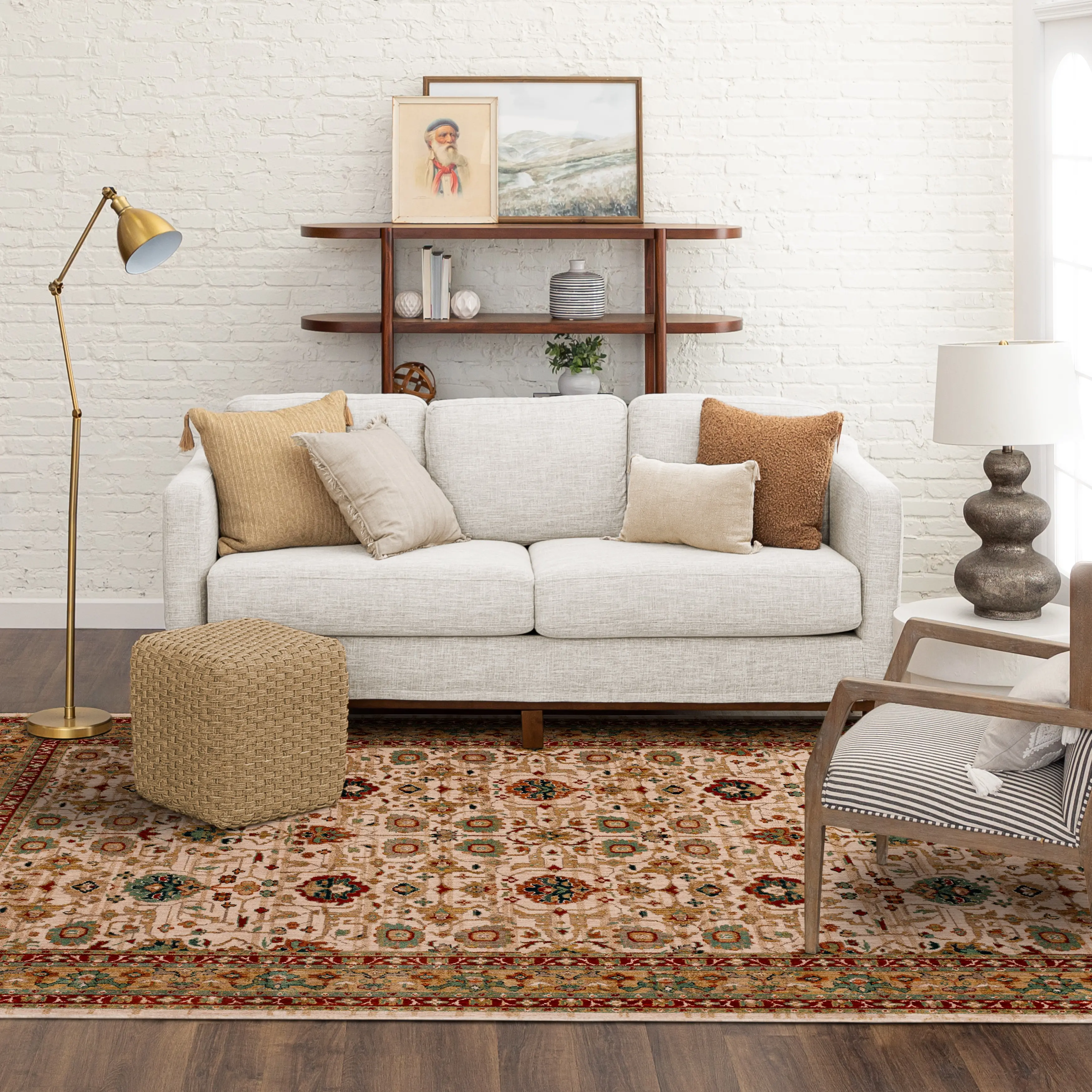 90936-70038-9.6X12.11 Keralam 9 x 12 Cream Area Rug-3