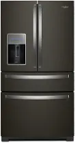 WRMF7736PV Whirlpool 26.2 Cu Ft French Door Refrigerator - Black Stainless Steel
