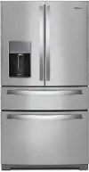 WRMF7736PZ Whirlpool 26.2 Cu Ft French Door Refrigerator - Stainless Steel