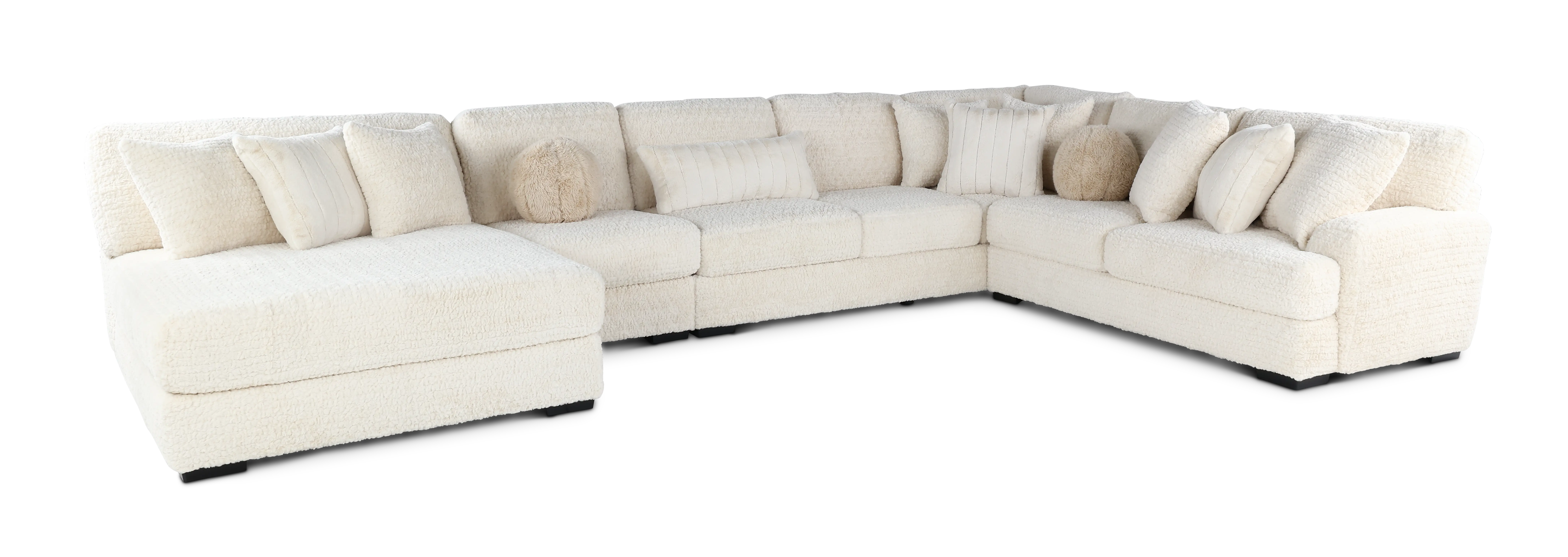 Hendrix Ivory 4 Piece Sectional with Double Chaise-1