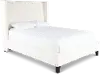 Angel Ivory White Queen Upholstered Bed