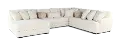 Hendrix Ivory 3 Piece Sectional with Double Chaise