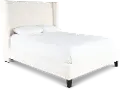 Angel Ivory White King Upholstered Bed