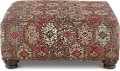 Laramie Red and Brown Accent Ottoman