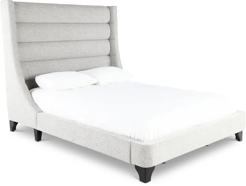 Jacob Gray Queen Upholstered Bed