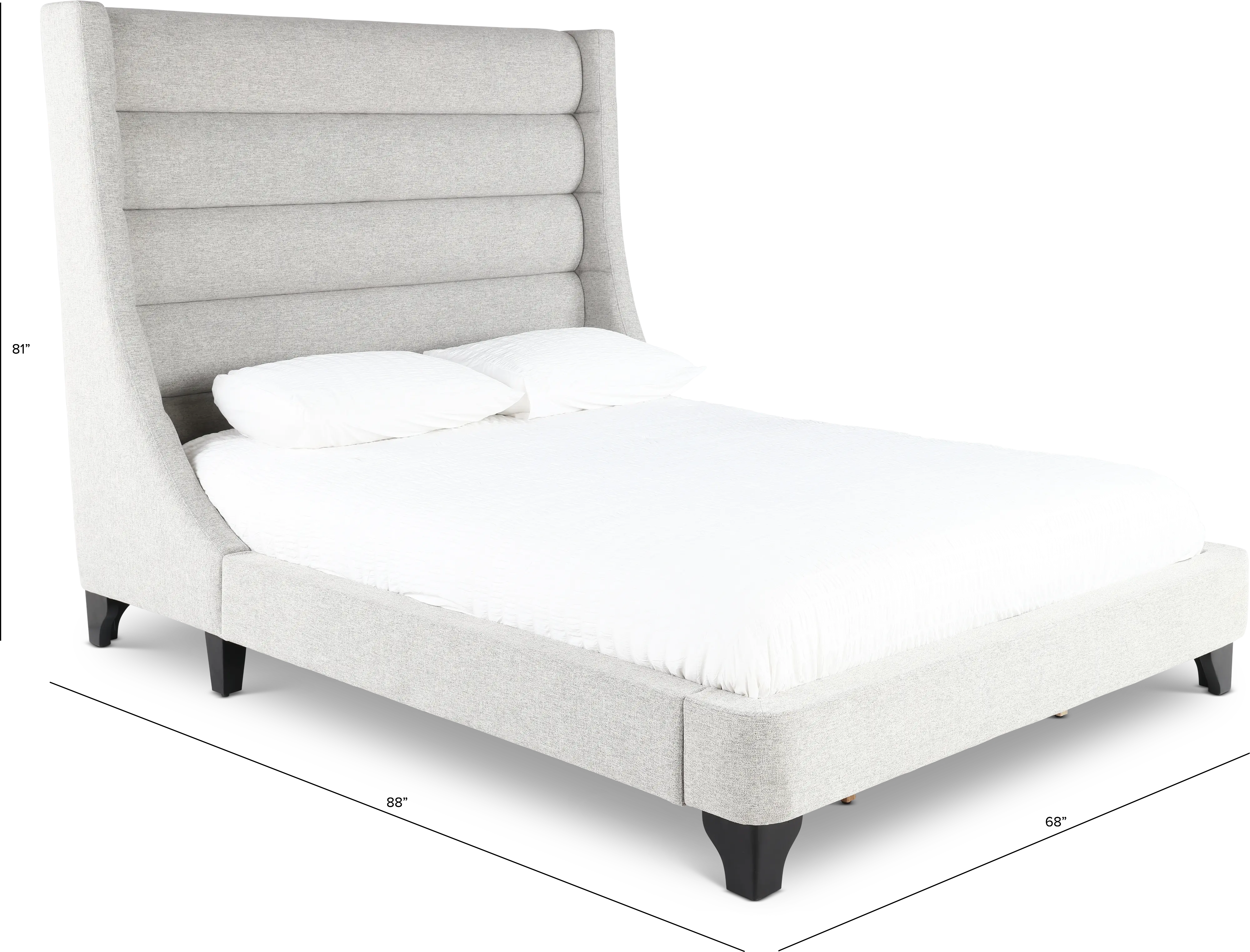 Jacob Gray Queen Upholstered Bed-3
