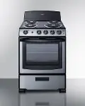 Summit 24 Electric Coil Range - Stainless Steel