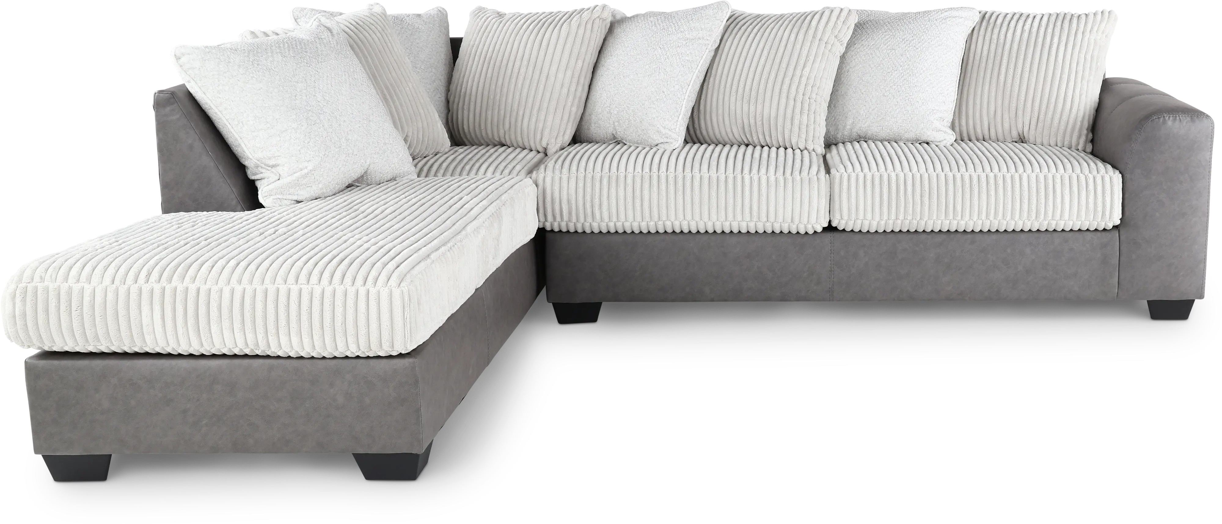 Clairette Two-Tone Gray 2 Piece Sectional-4