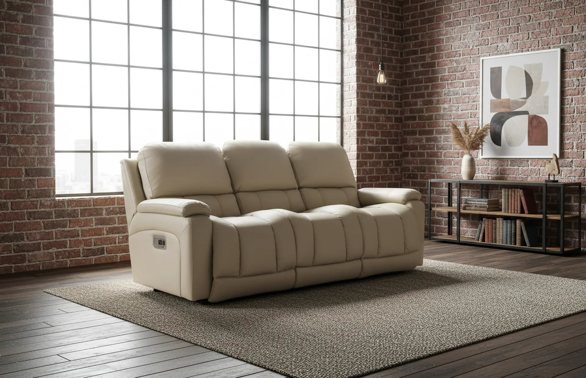 X44-530/W2/LB193032 Greyson Ice Power Reclining Sofa with Headrest and Lumbar-10