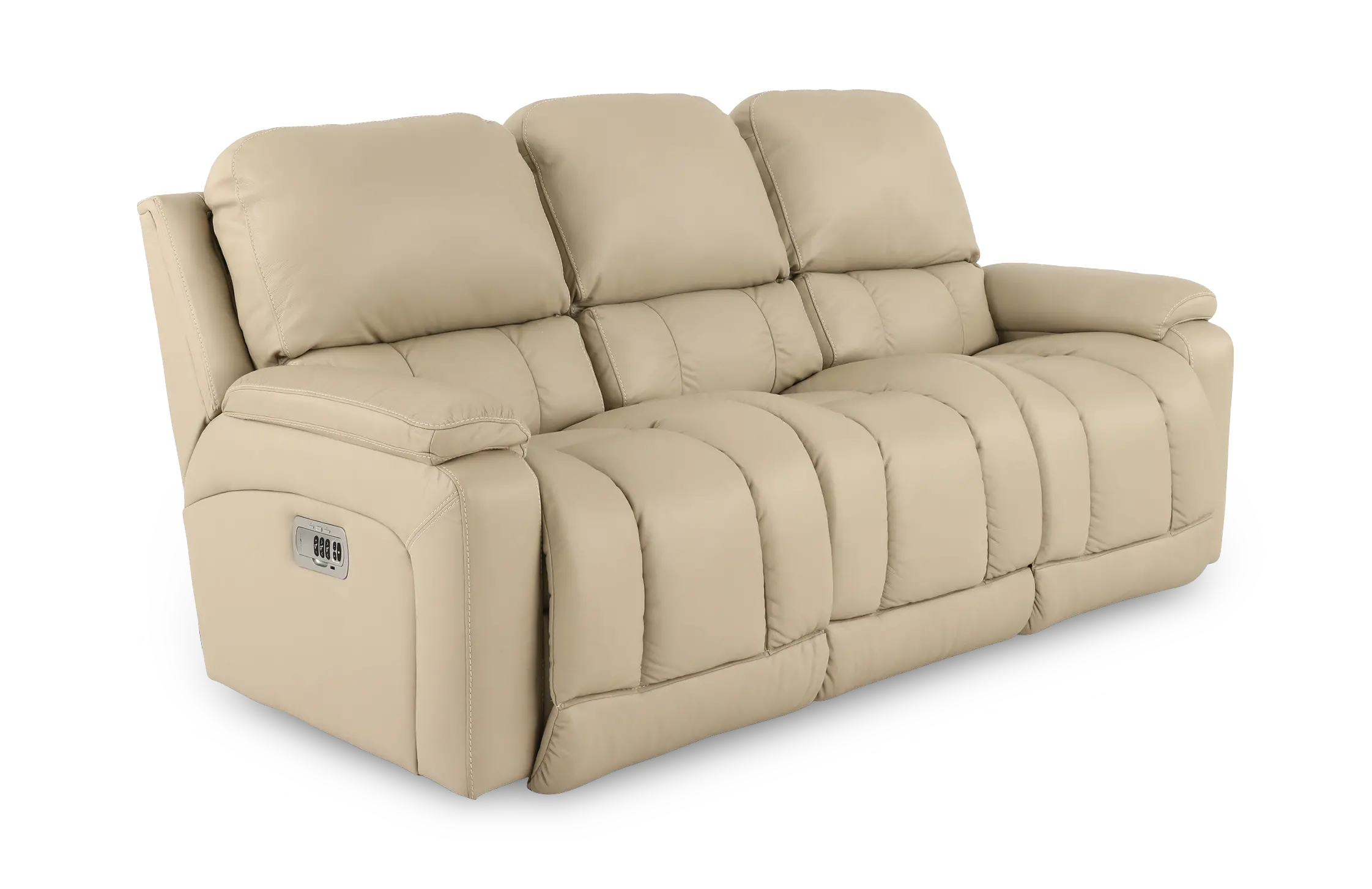 X44-530/W2/LB193032 Greyson Ice Power Reclining Sofa with Headrest and Lumbar-4