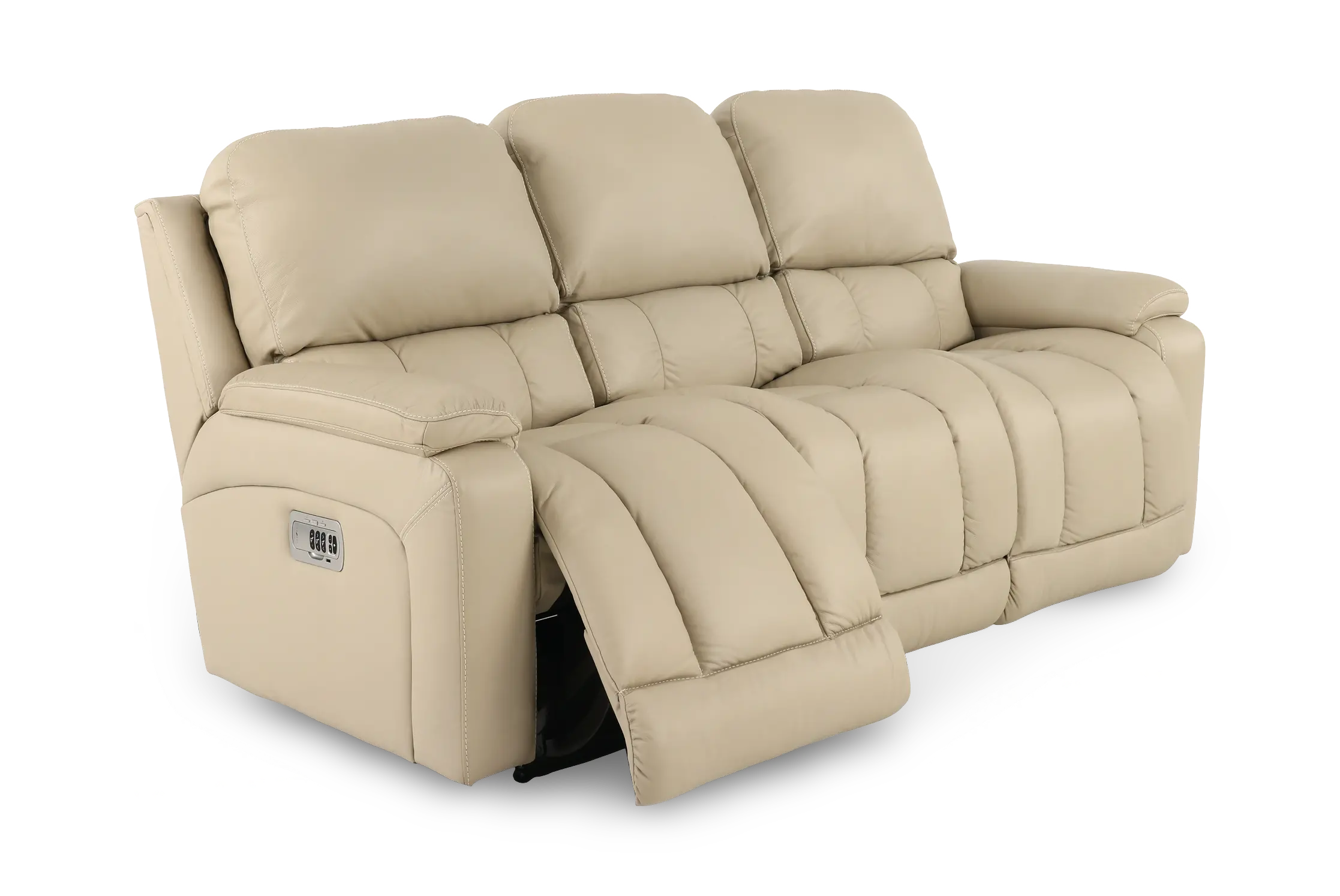 X44-530/W2/LB193032 Greyson Ice Power Reclining Sofa with Headrest and Lumbar-5