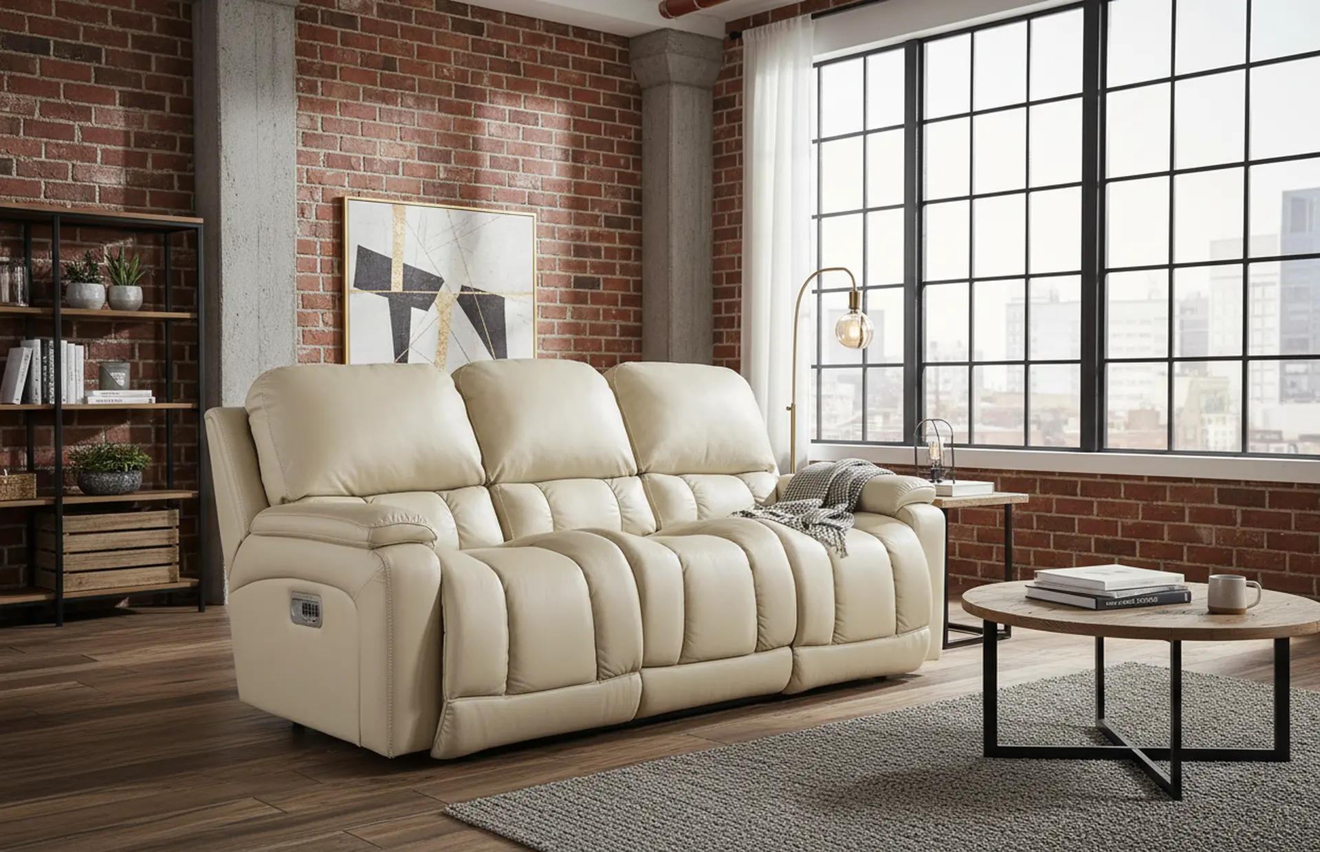 X44-530/W2/LB193032 Greyson Ice Power Reclining Sofa with Headrest and Lumbar-9