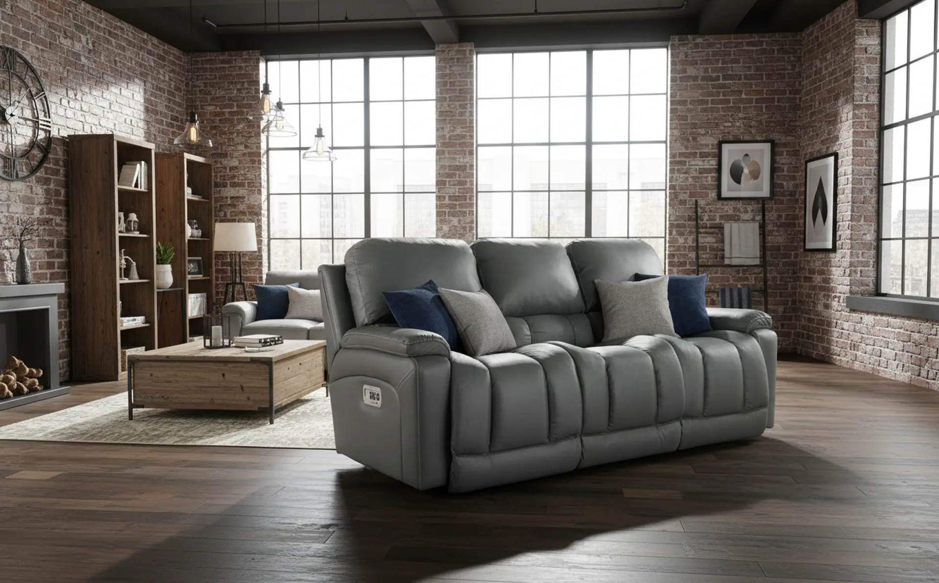 X44-530/W2/LB193056 Greyson Blue-Gray Power Reclining Sofa with Headrest and Lumbar-11