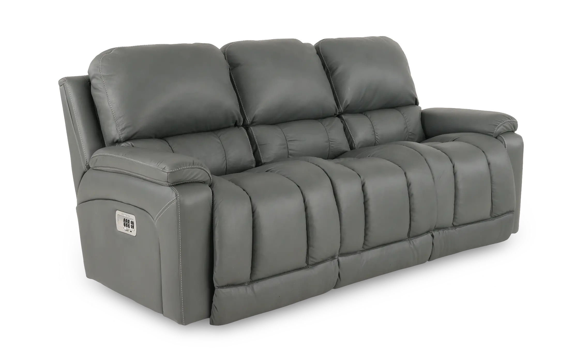X44-530/W2/LB193056 Greyson Blue-Gray Power Reclining Sofa with Headrest and Lumbar-4