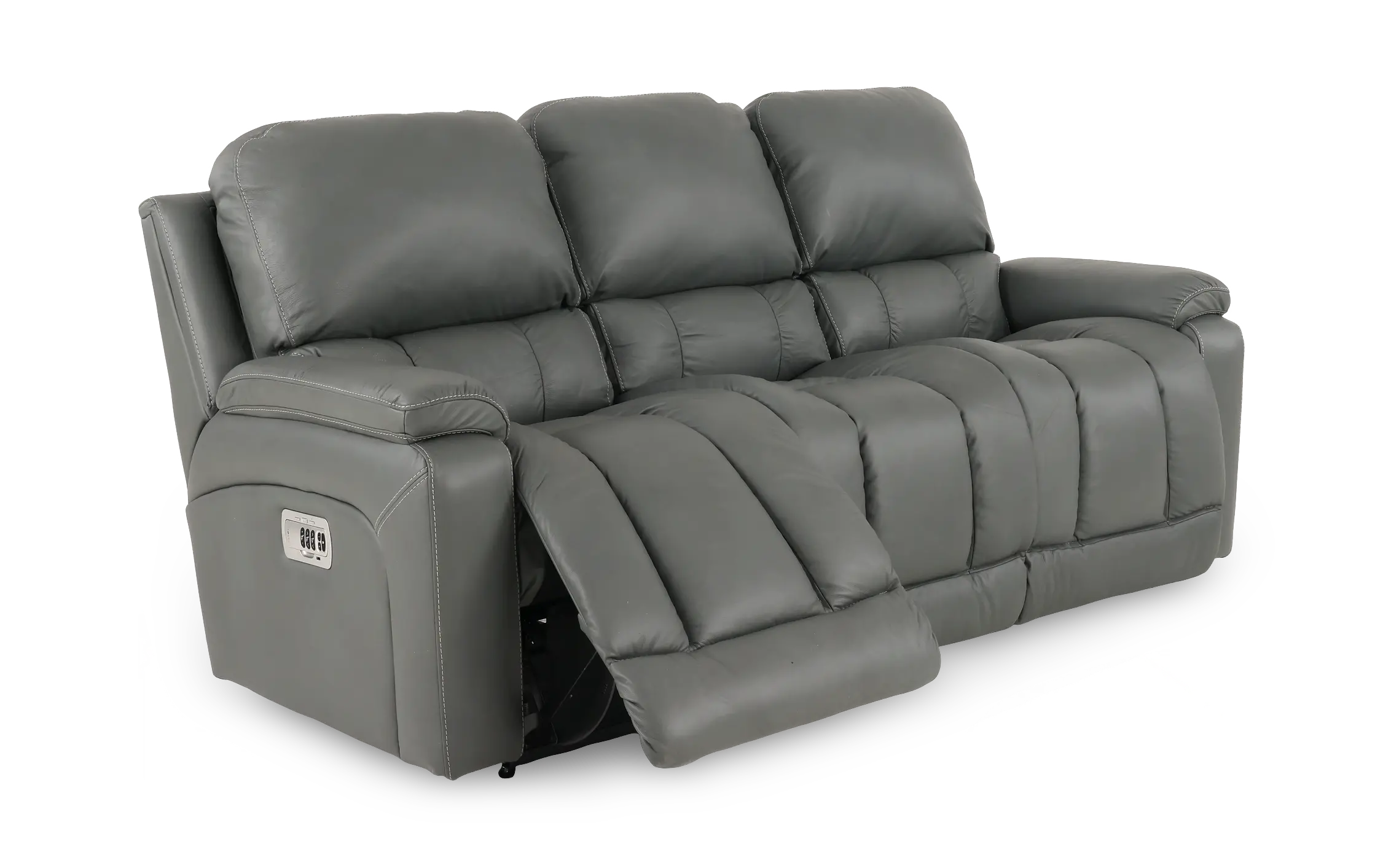 X44-530/W2/LB193056 Greyson Blue-Gray Power Reclining Sofa with Headrest and Lumbar-5