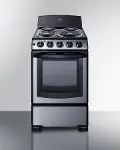 Summit 20 Electric Coil Range - Stainless Steel
