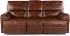 David Pecan Power Reclining Sofa with Power Headrest and Lumbar