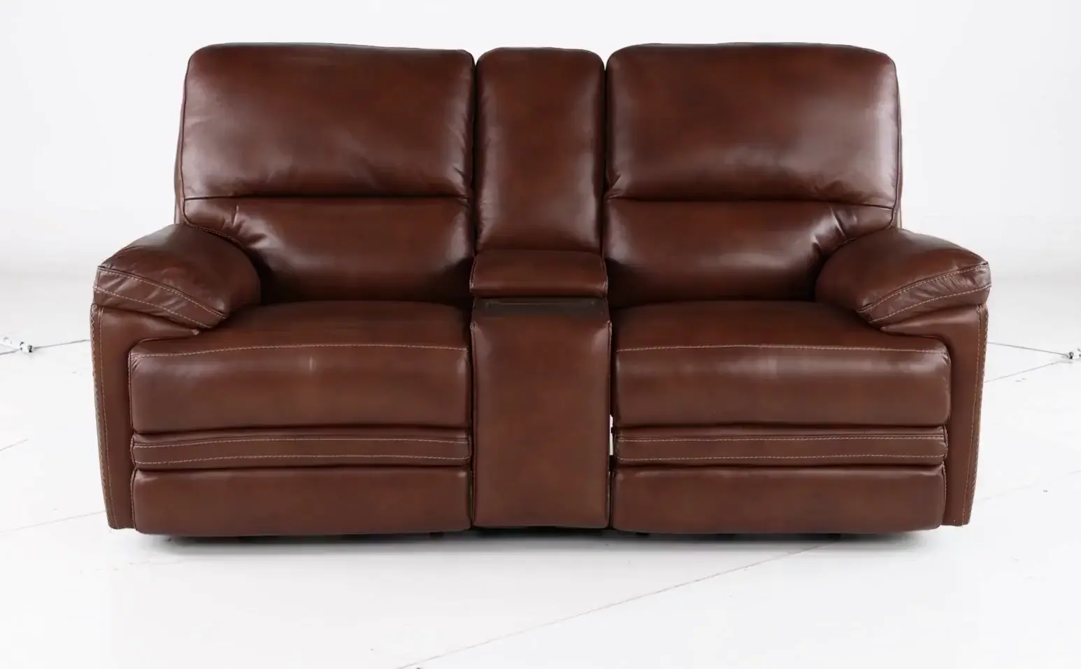 David Pecan Power Reclining Loveseat with Power Headrest and Lumbar-4