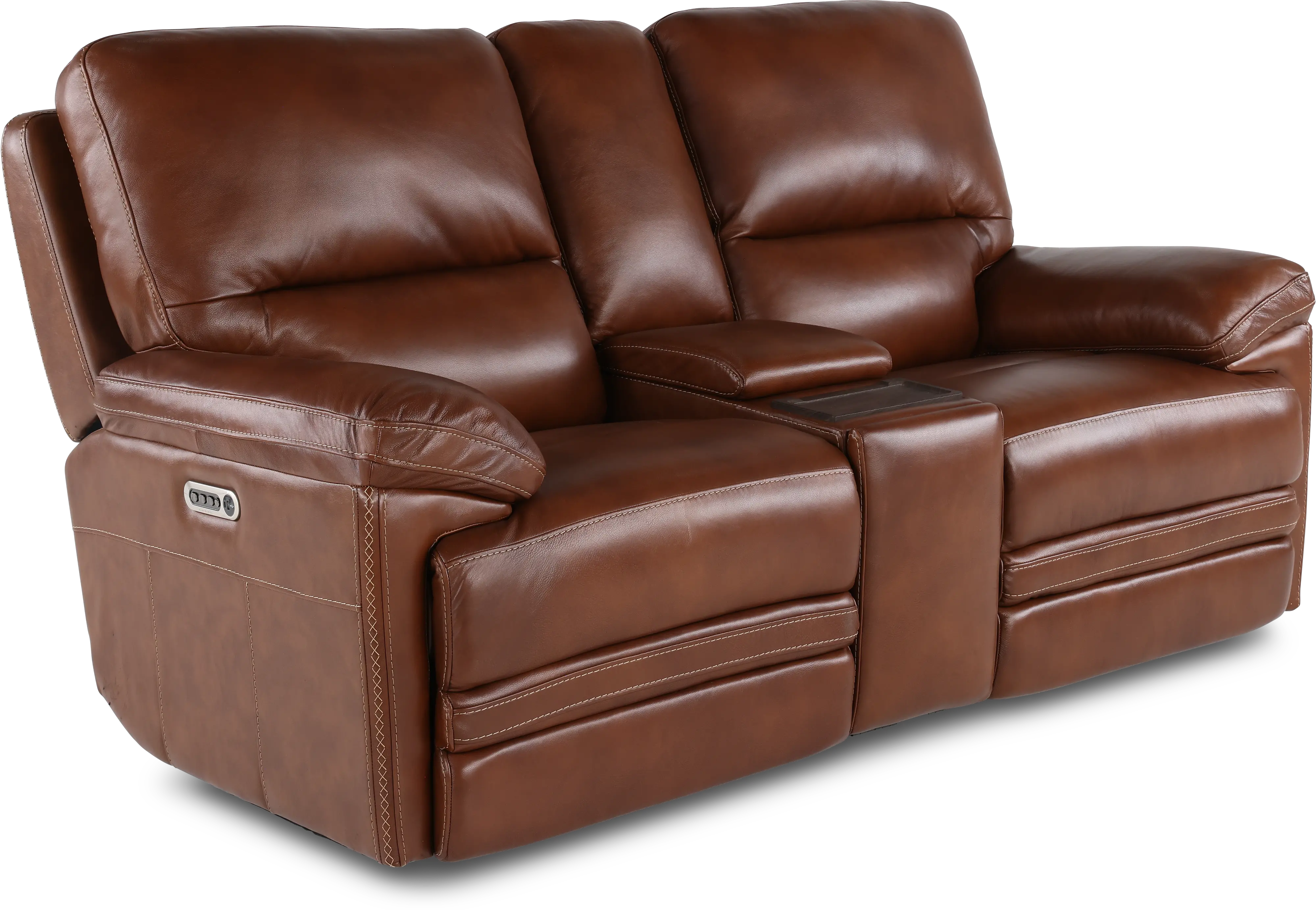 David Pecan Power Reclining Loveseat with Power Headrest and Lumbar-7