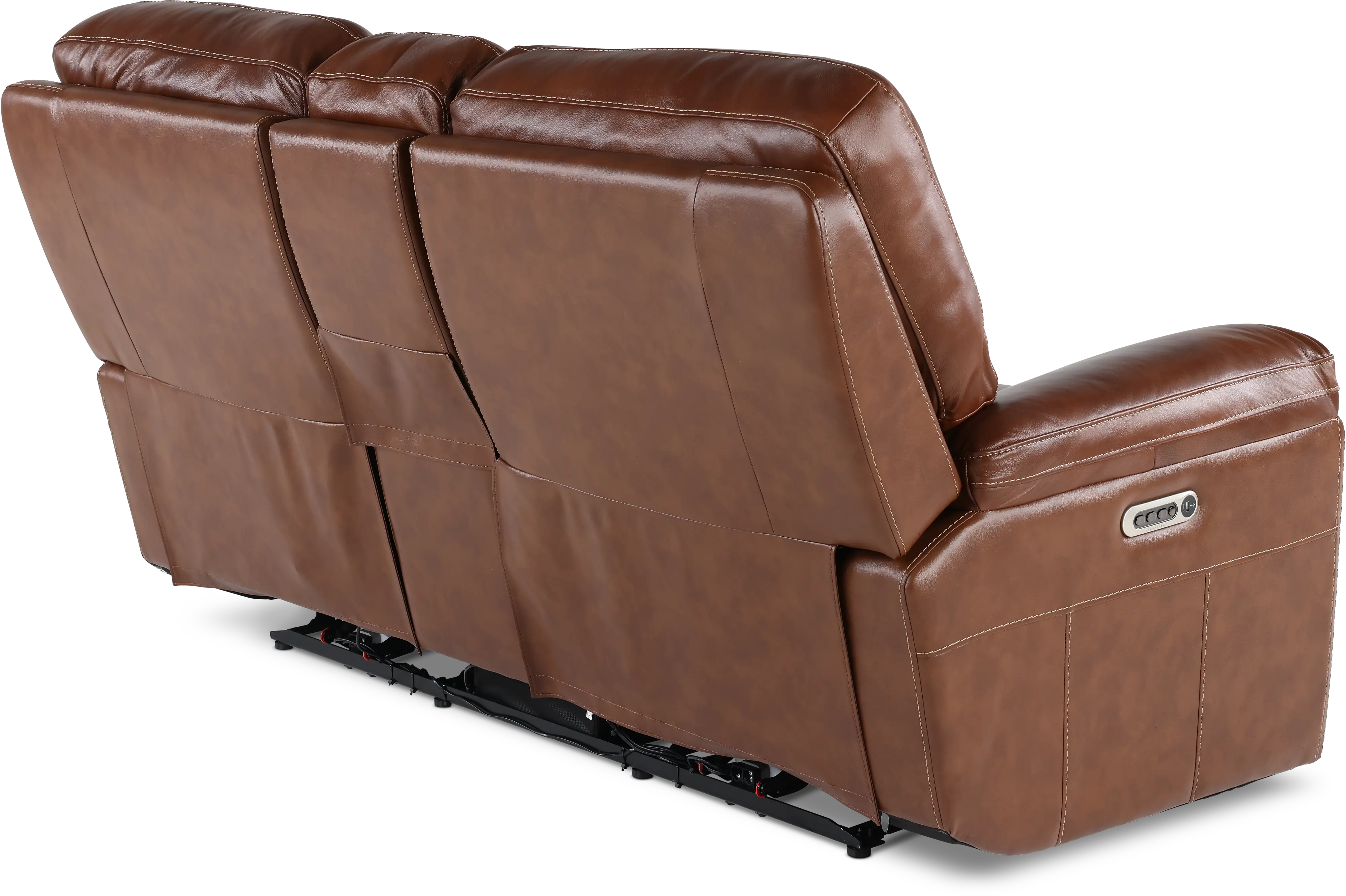 David Pecan Power Reclining Loveseat with Power Headrest and Lumbar-8