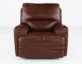 David Pecan Power Recliner with Power Headrest and Lumbar