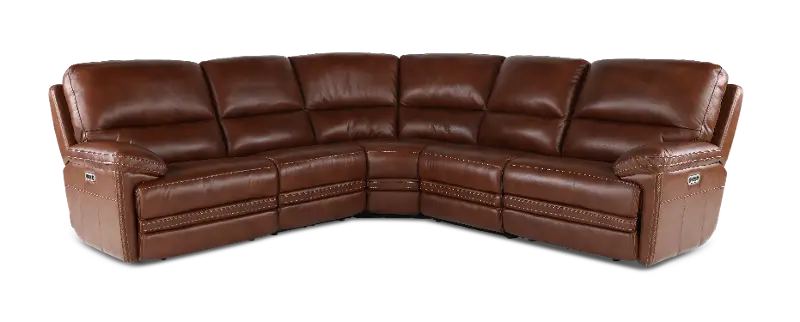 David Brown 5-Piece Power Reclining Sectional with Power Headrest and Lumbar