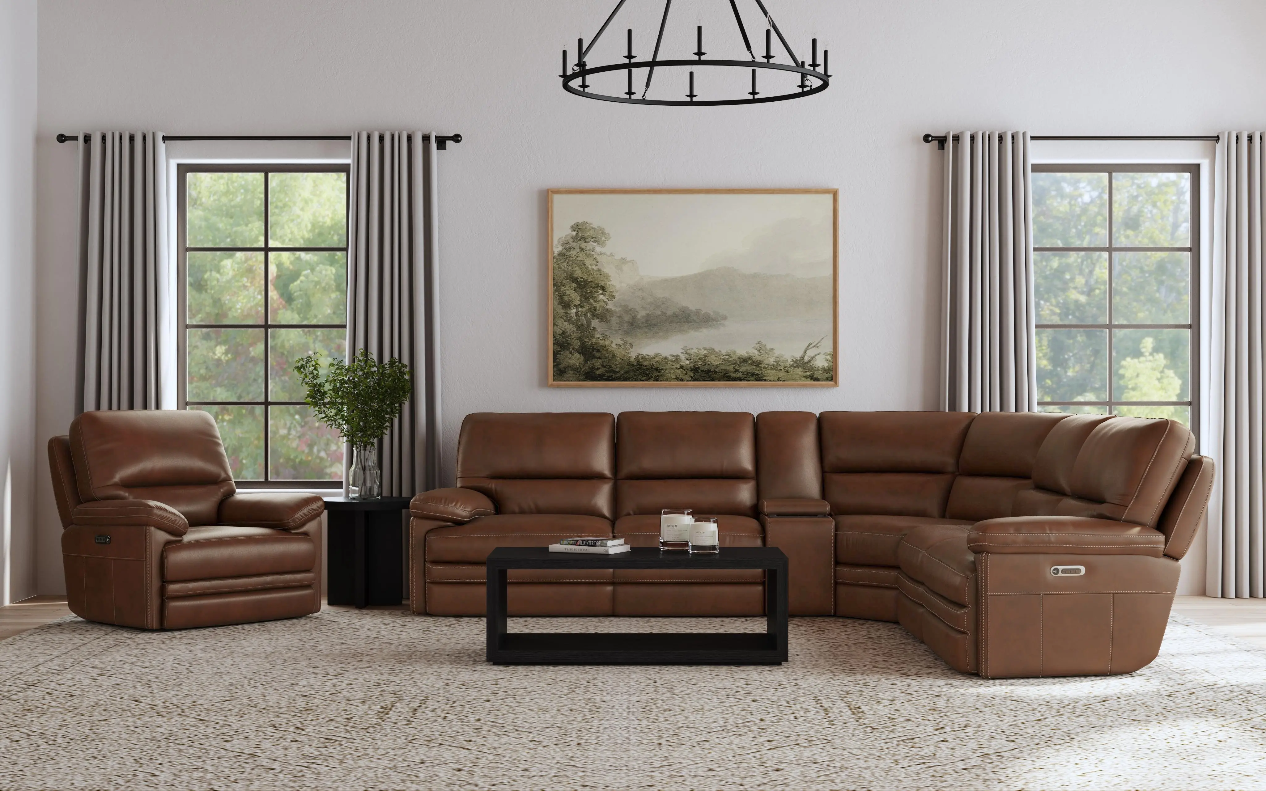 David Brown 6-Piece Power Reclining Sectional with Power Headrest and Lumbar-10