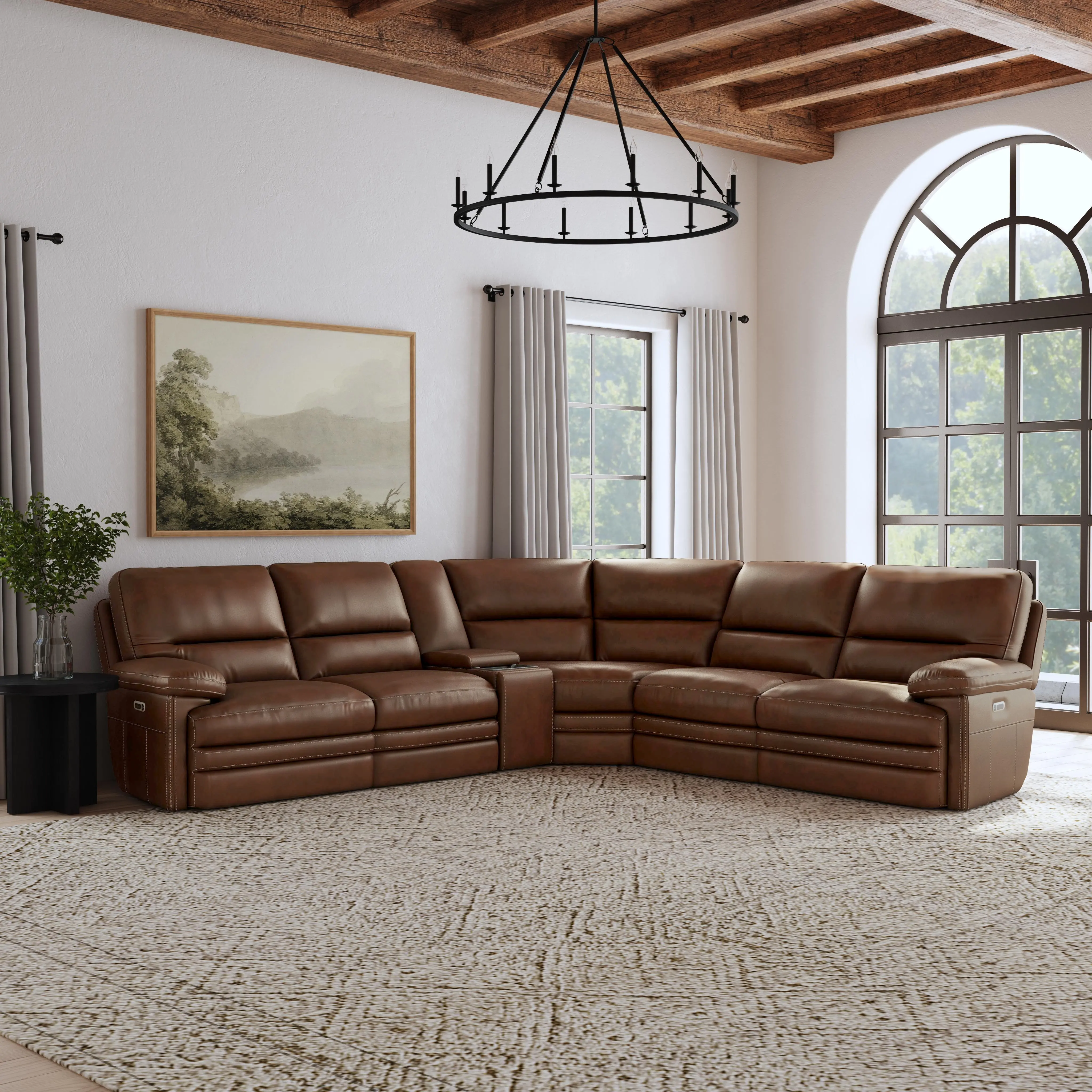 David Brown 6-Piece Power Reclining Sectional with Power Headrest and Lumbar-11