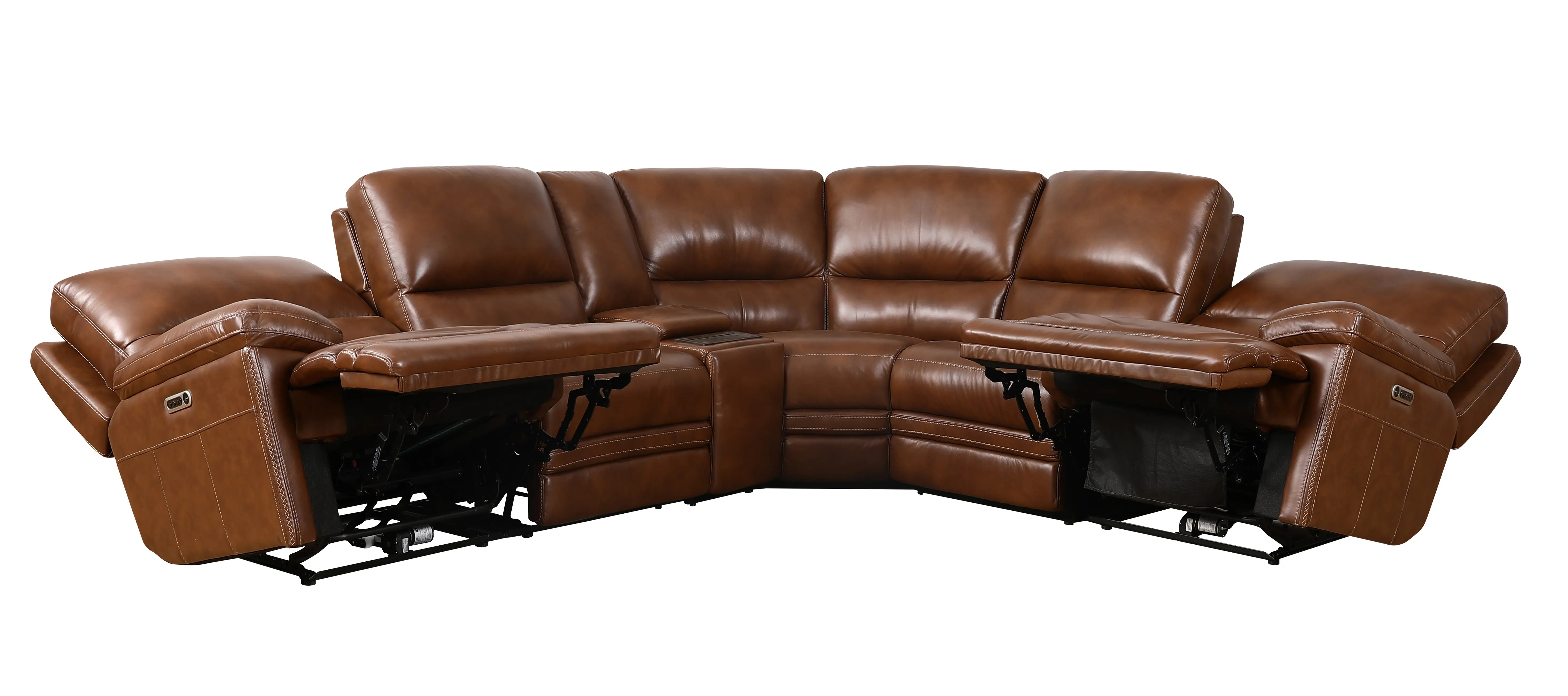David Brown 6-Piece Power Reclining Sectional with Power Headrest and Lumbar-6