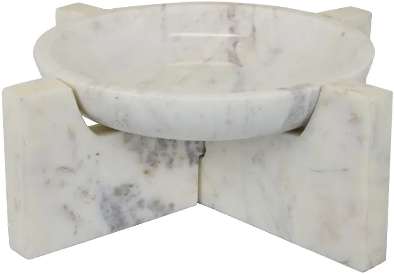 White Marble Bowl and Base